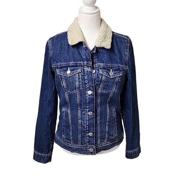 Old Navy Fleece Lined Jean Jacket, Women's Medium - Picture 1 of 9